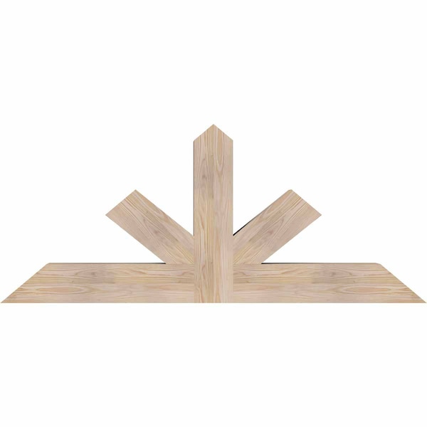 Ekena Millwork Saratoga Smooth Timber Gable Bracket, Douglas Fir, 60"W x 25"H x 5 1/2"D x 5 1/2"F, 10/12 Pitch GBW060X25X0606SAR00SDF - main